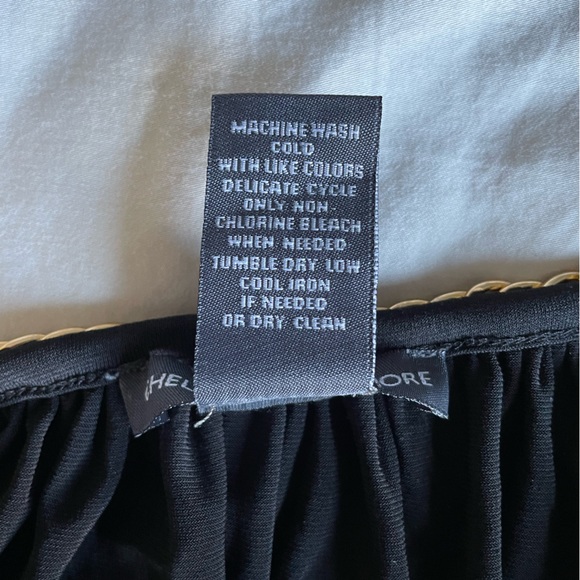 Black women’s top with gold neckline - Picture 4 of 6